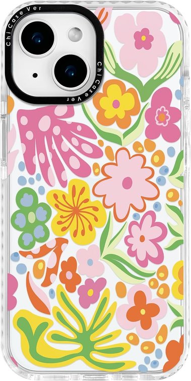 for iPhone 13 / iPhone 14 Case Vibrant Abstract Spring Floral