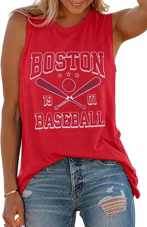 Size 2xl - Baseball Tank Top Women Heart Print Baseball Tanks Workout Graphic Vest Top