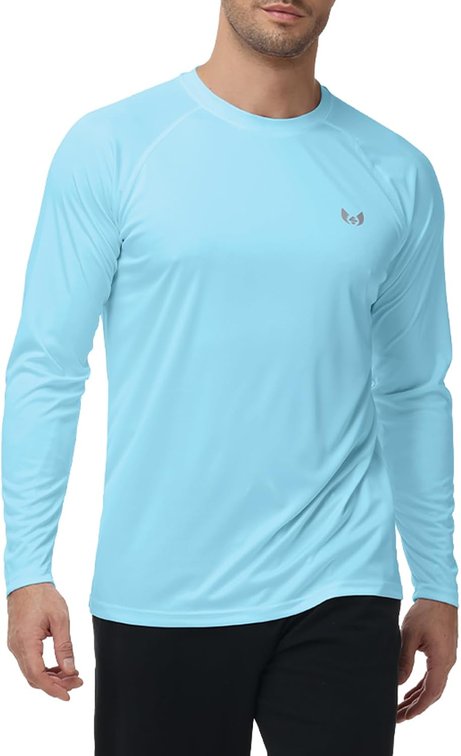 Size 3XL Corna Mens Long Sleeve T-Shirts UPF 50+ Sun Protection Tops