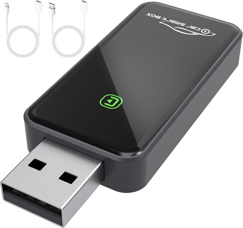 Wireless Carplay Adapter for Apple, Plug Play Carplay Adapter Converts Factory Wired CarPlay to Wireless, Fast Stable Connection, for iPhone iOS 10+