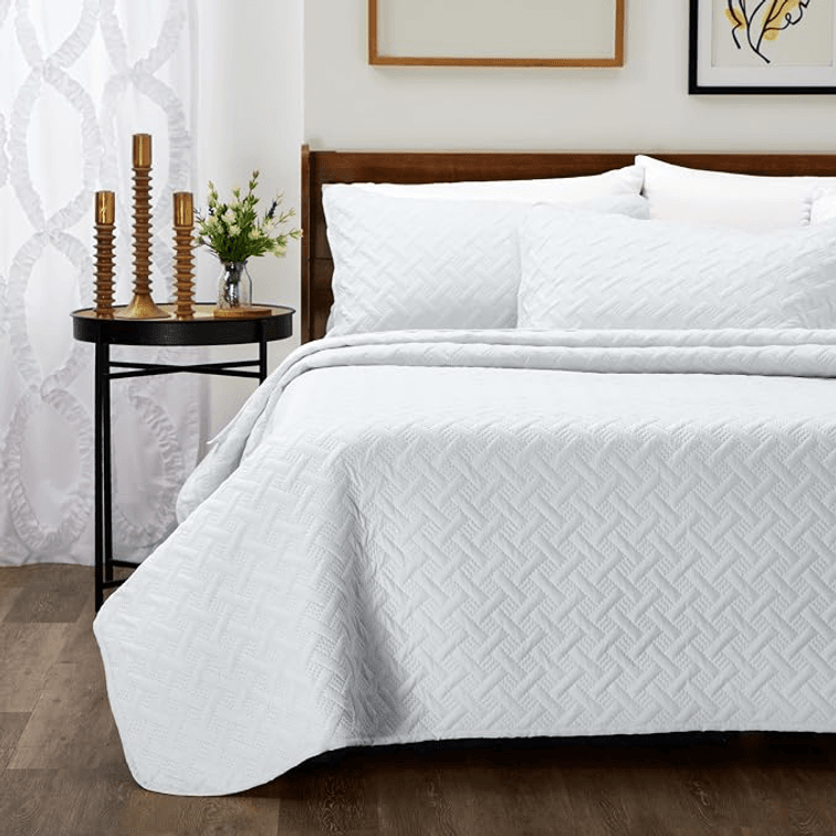 Full/Queen Cosy House Collection Luxury Rayon Derived from Bamboo 3-Piece Quilt Set