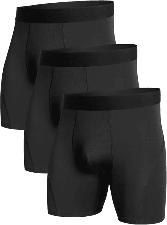 Size XL - Men's Athletic Underwear 3 Pack Breathable Activewear
