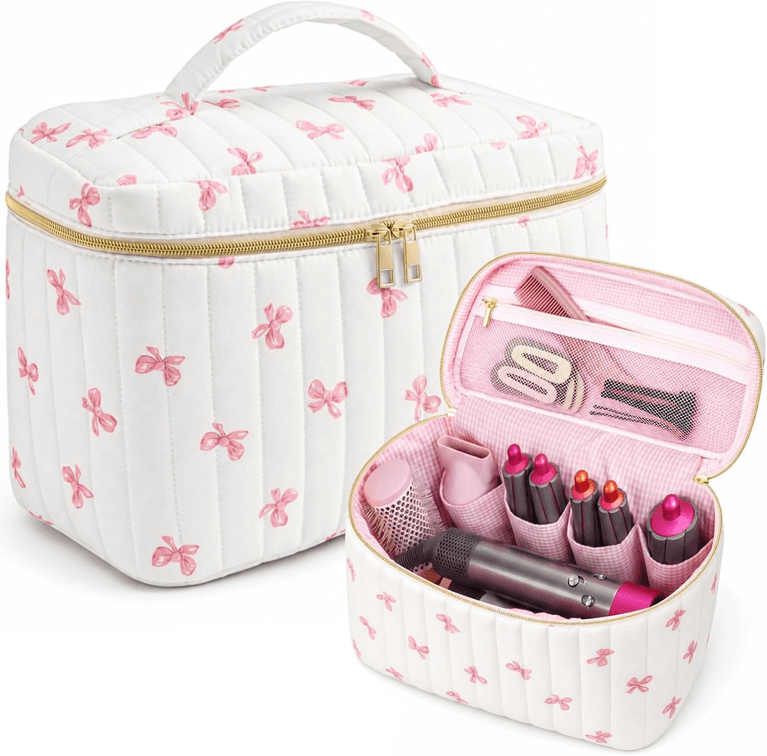 Large Quilted Hair Tools Travel Bag