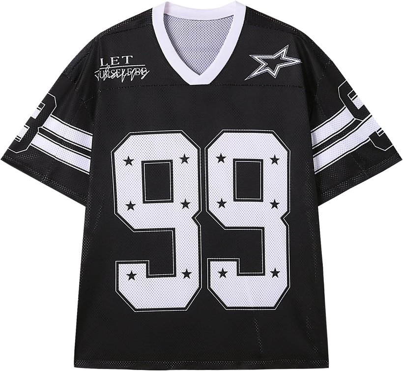 size small - Oversized Tshirts for Men Women Graphic Tees Y2k Tops Jersey Shirts V Neck Short Sleeve Summer Fashion Clothes