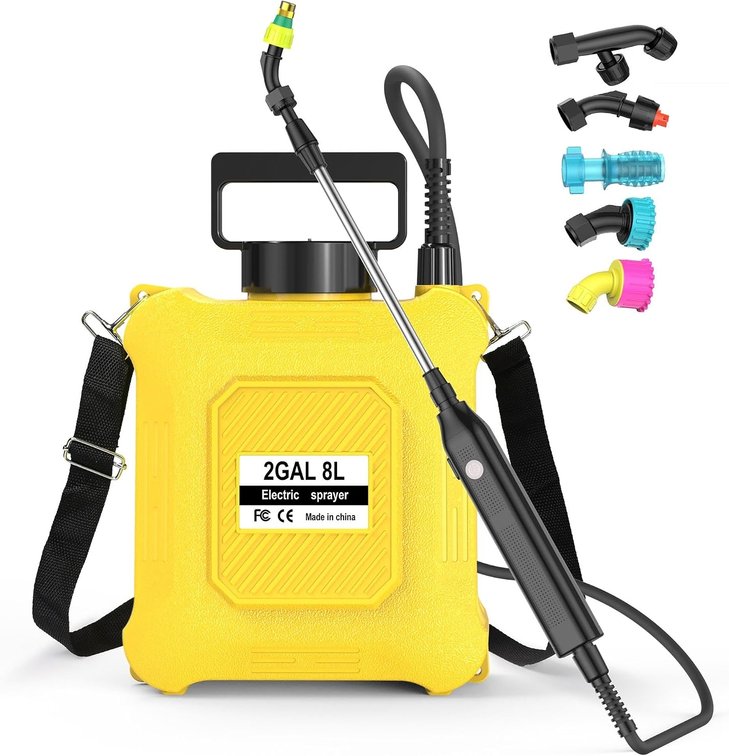 Battery Powered Sprayer 2 Gallon Electric Garden Sprayer for Plants & Weeds