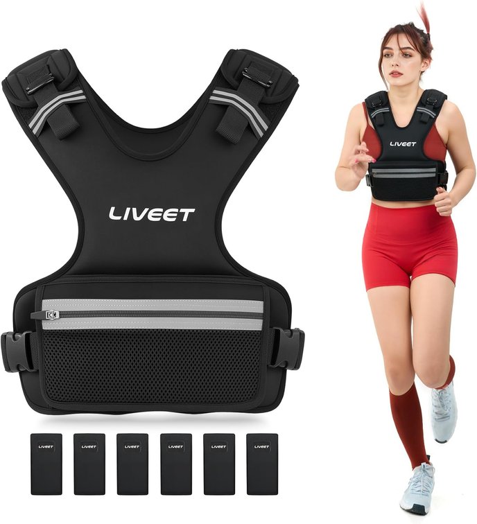 9-15lb Adjustable Weighted Vest for Women Men,Weighted Vest with Soft Iron Weights
