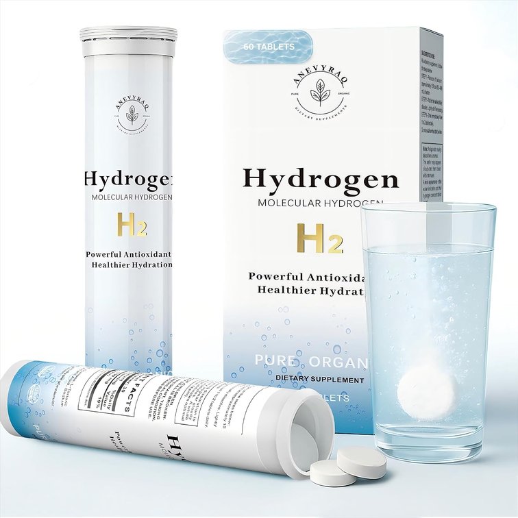 SET OF 3 Hydrogen Water Tablets with Magnesium   8 PPM H2 Molecular Hydrogen Tablets for Drinking Water   Antioxidant Formula for Energy, Recovery & Cognitive Support   60 Unflavored H2 Tabs | 2 Month Supply