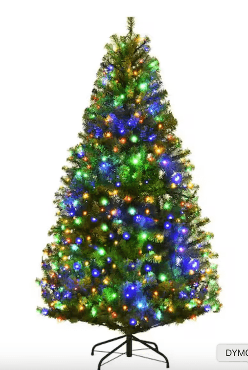 Pre-Lit Artificial Christmas Tree with 150 LED Lights