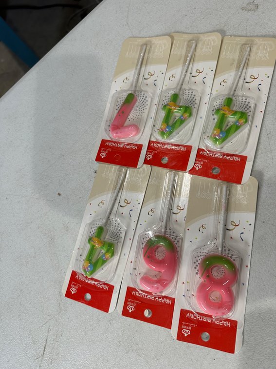 Set of 6 Number Candles