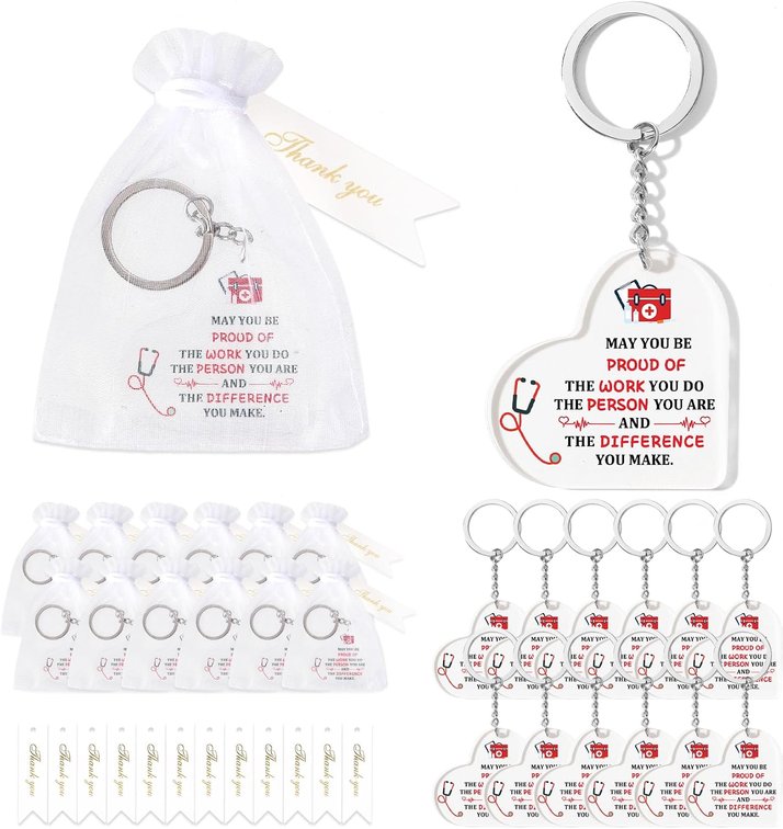 36 108 Pcs Nurse Gifts Bulk Nurse Keychain, RN Graduation Gifts for Nurses Week Gift for Nursing Appreciation Gift