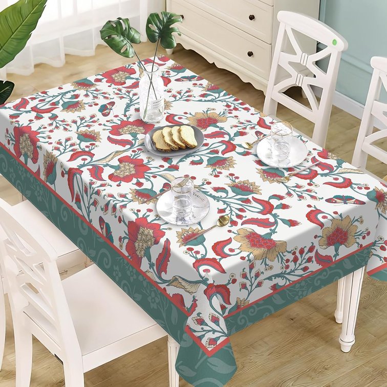 Vintage Floral Rectangle Tablecloth 60 x 84 Inches