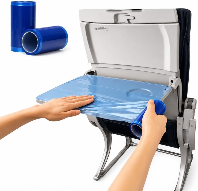 Disposable Airplane Tray Table Cover Waterproof Travel Essentials 2-Pack