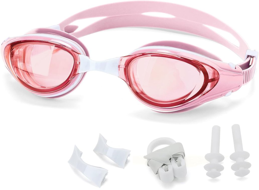 WAVE Nearsighted Swim Goggles,Shortsighted Swimming Goggles for Adults Youth, Anti Fog UV Protection Comfort Silicone Frame