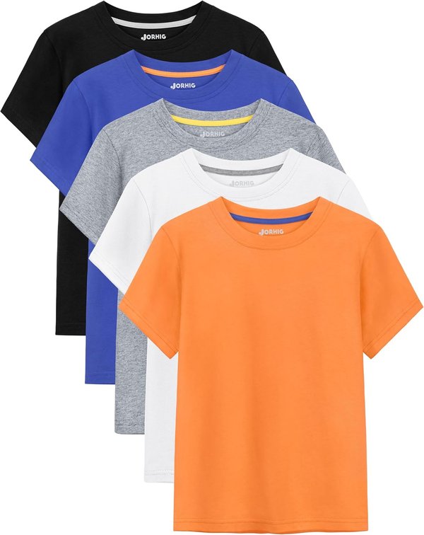 Size 9-10yrs 5 Pack Boys Shirts Cotton Short Sleeve T-ShirtsBoys Summer Tops Clothes