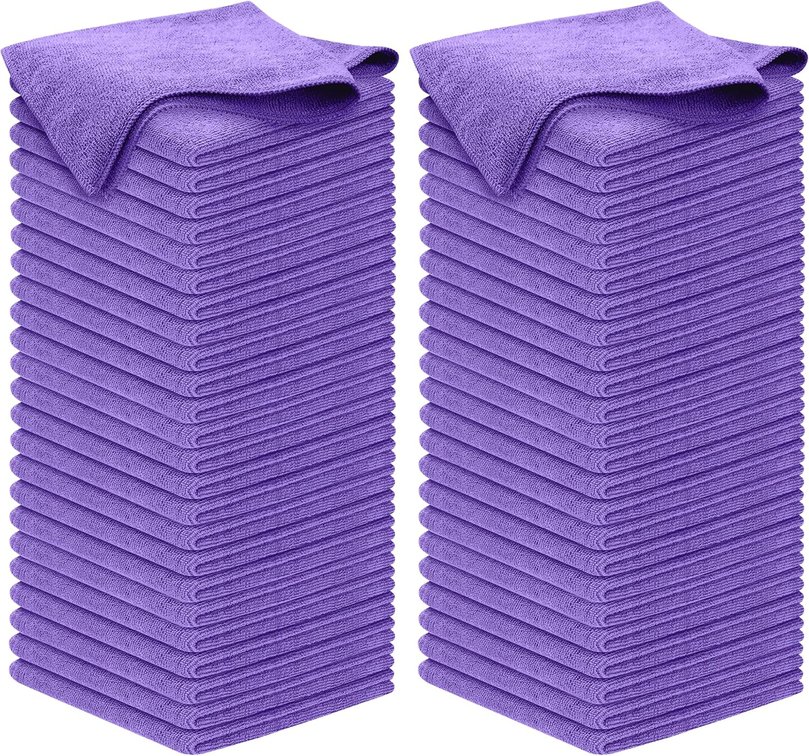 USANOOKS Premium 300GSM Microfiber Cleaning Cloth - 12.5"x12.5" High Performance - 1200 Washes, Ultra Absorbent Microfiber Towels for Cars Undercarriage, Rims & Engine Bay Cleaning - Microfiber Cloth