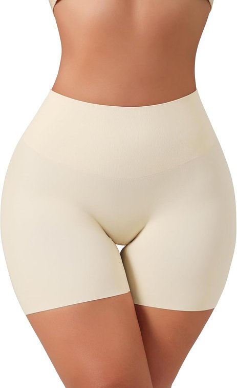 Size Large Shapewear for Women Tummy Control Panties Shapewear Shorts for Under Dresses Women Compression Shorts White L
