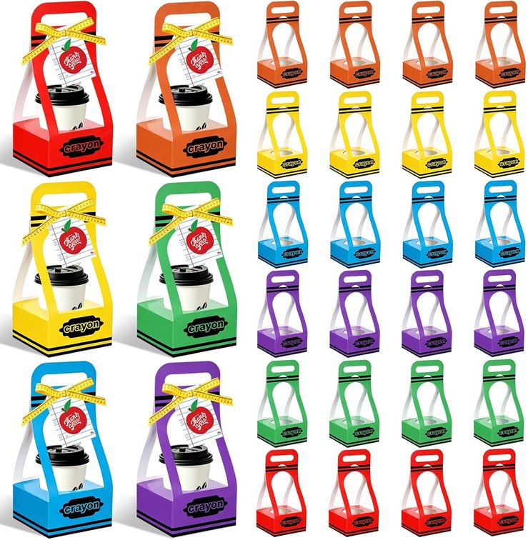 FOGWOWO 24 Pcs Teacher Appreciation Gifts Bulk Drink Carrier