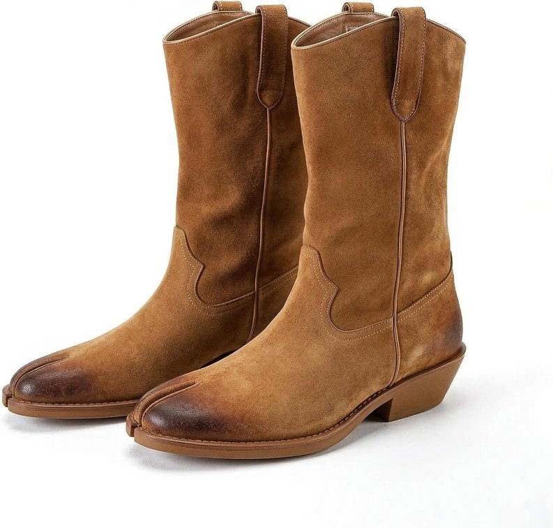 Size 9.5 Womens Tabi Foldable Mid Calf Boots