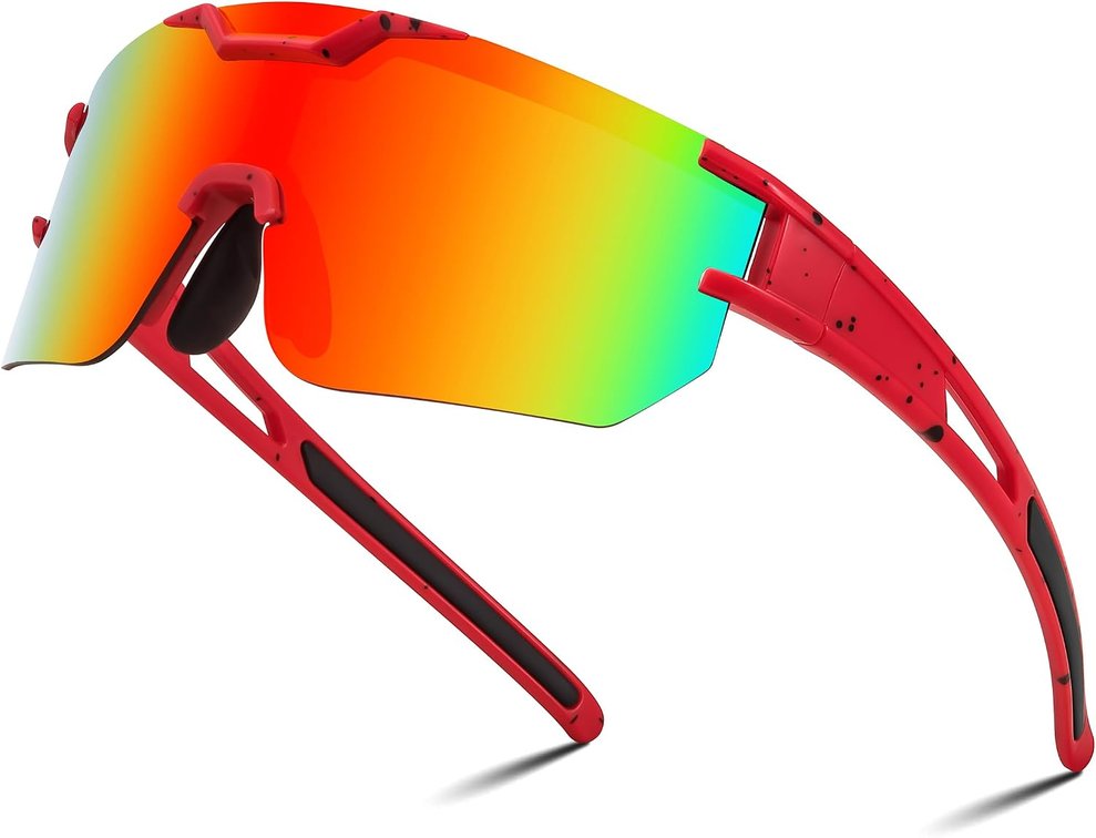 FEISEDY Kids Sunglasses Youth Baseball Sun Glasses, UV400 Sports Cycling Softball Sunglasses for Adult Boys Girls B0227