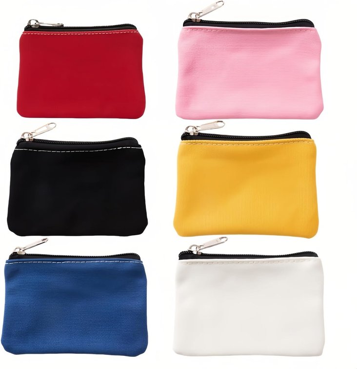 Chinshwehaw 6 Pack Waterproof Canvas Makeup Bags Reusable Organizer for Jewelry, Cash, Makeup   Durable Canvas Cosmetic Pouches with Zipper Closure, Travel Friendly Compact Design (Assorted Colors)