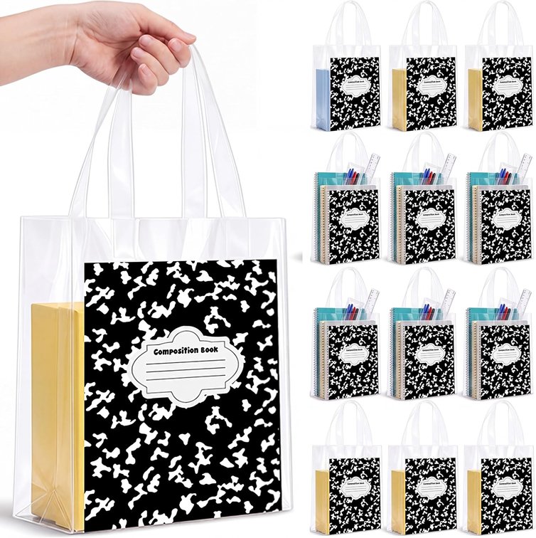 Pajean 24 Pcs Composition Notebook Gift Bags with Handles, 5.9x8.7x3.2 Inch