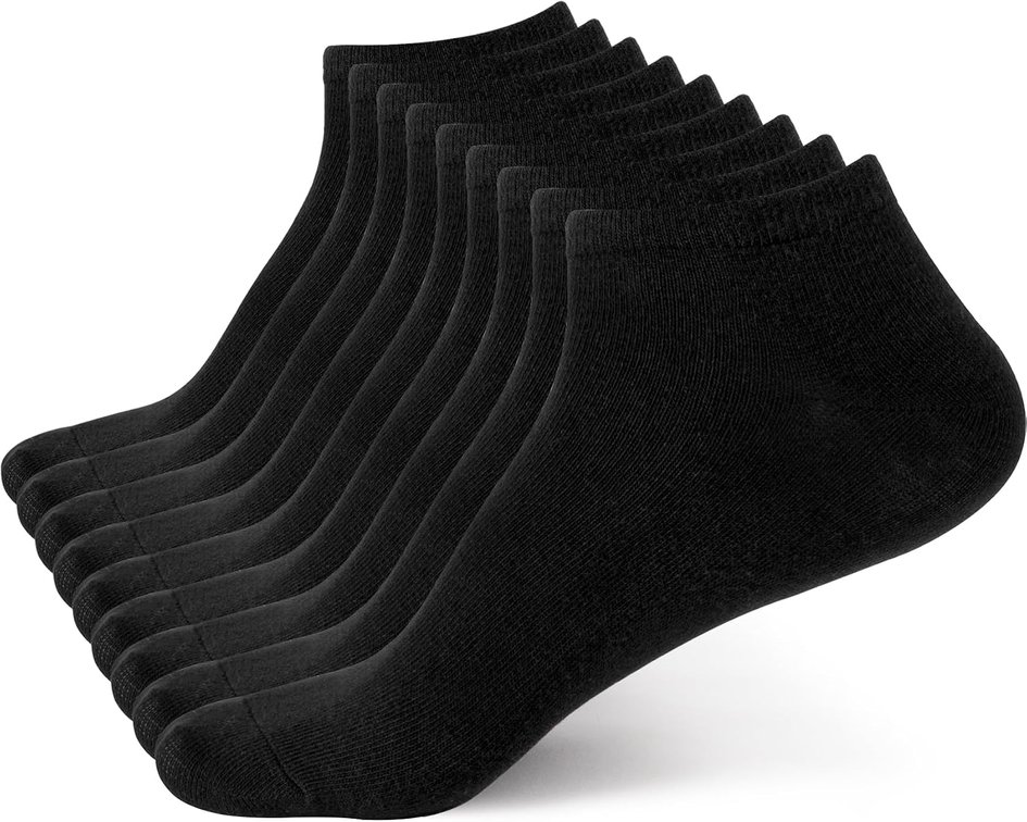 9/18 Pairs Ankle Cotton Socks for Women Athletic Running Breathable Soft Socks No-Slip Grip for Sports and Casual