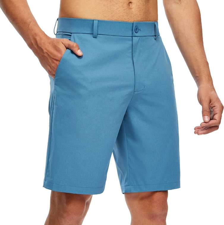 Size 34 Men's Golf Dress Shorts 9' Casual Work Hybrid Short Flat Front Shorts with 4 Pockets Stretch Lightweight Quick Dry