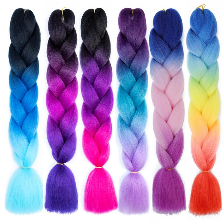 Braiding Hair Extensions for Crochet Braid Mixing of Multiple Colors