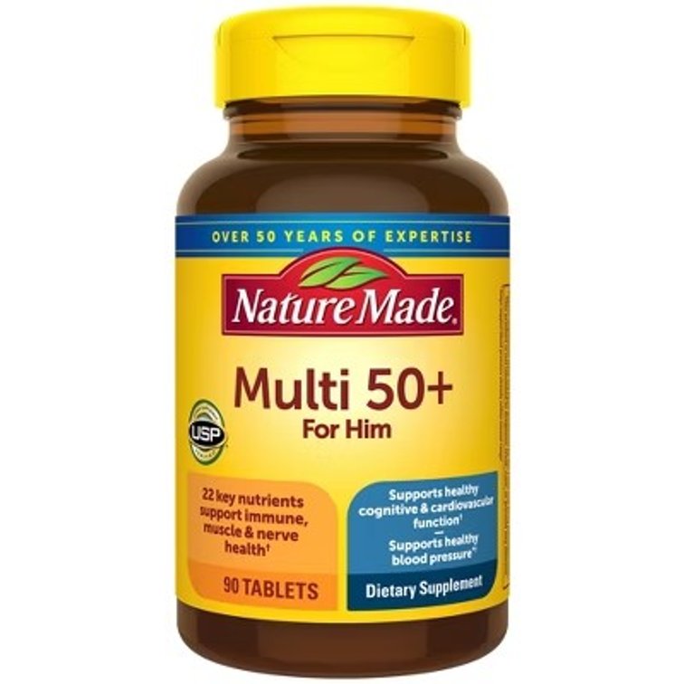 Nature Made Multivitamin For Him 50+ Tablets - 90ct