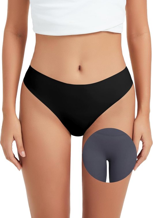 Size XS No Camel Toe Thong Concealer Underwear No Show Panties for Women