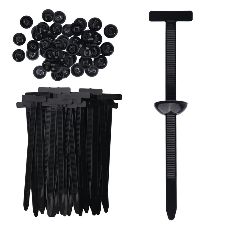 100 Pcs Nylon Universal Cable Tie Buckle for Car - Self-Locking and Easy Install Zipper Clips with Pin & Button Design - UV-Resistant Fixion Tools Zip Tie for Quick and Effortless Car Daily Repair