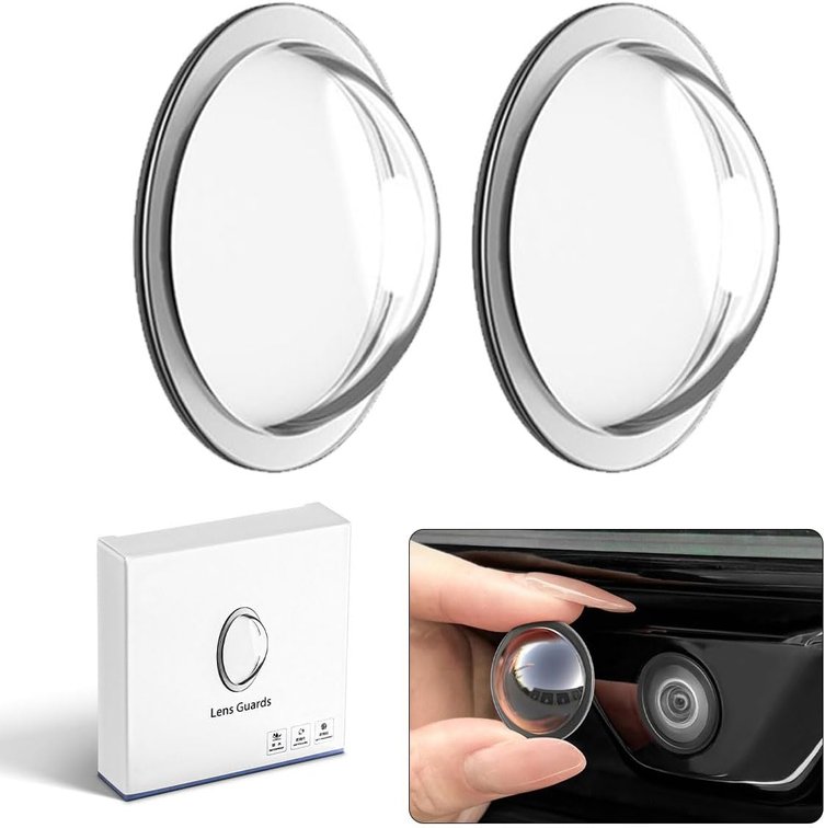 muekzru Car Camera Lens Protector - 360  All-Round Protection, Anti-Scratch & Waterproof, Compatible with Most Vehicle Cameras (2PCS)