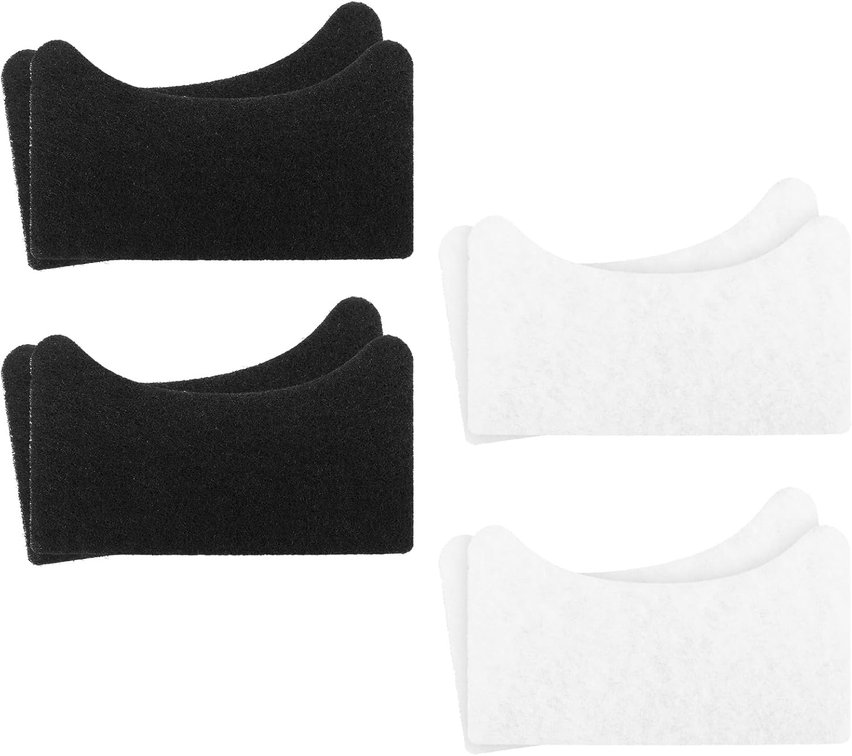 SET OF 2 Electric Deep Fryer FDM1501BR Charcoal and Oil Vapor Replacement For Ovente Filter - 1.5 Liter Replacement for OVENTE Electric Deep Fryer Oil Filter,White and Black ACPFDM1503 Set Pack of 4