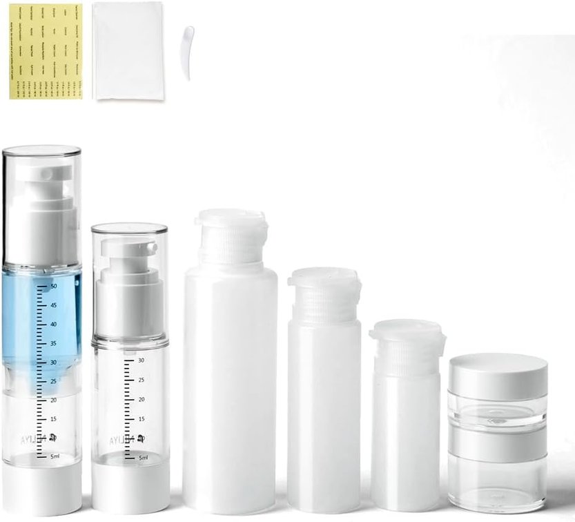 Travel Bottles Kits for Toiletries, TSA Approved Container 7 Pcs