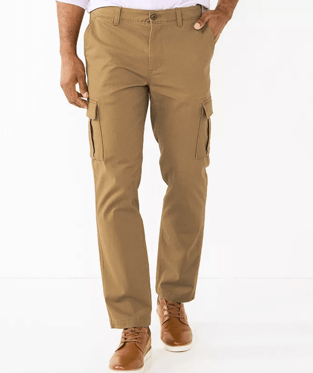 Mens Size 2XL Cargo Pants Dark Khaki
