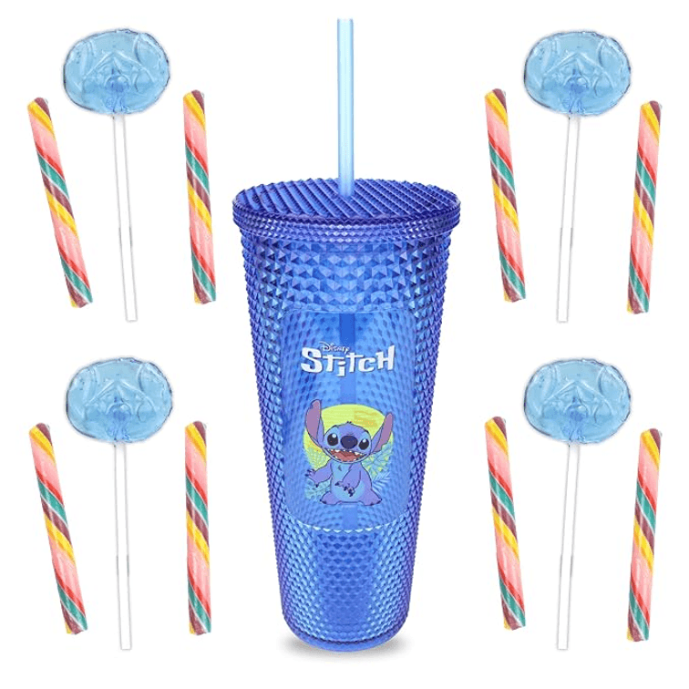 Lilo and Stitch Candy Tumbler 24 Ounce Reusable Cup with Lid and Straw
