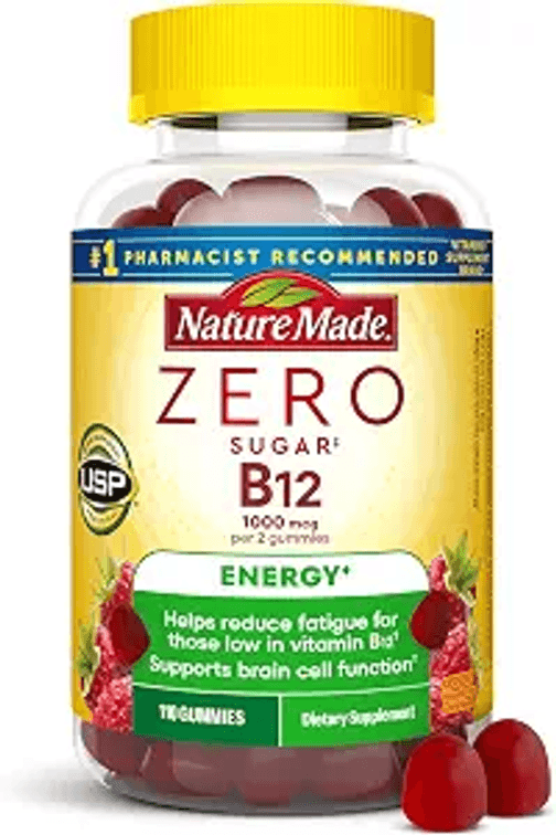 Nature Made Zero Sugar Vitamin B12 1000 mcg per Serving, 110 Gummies