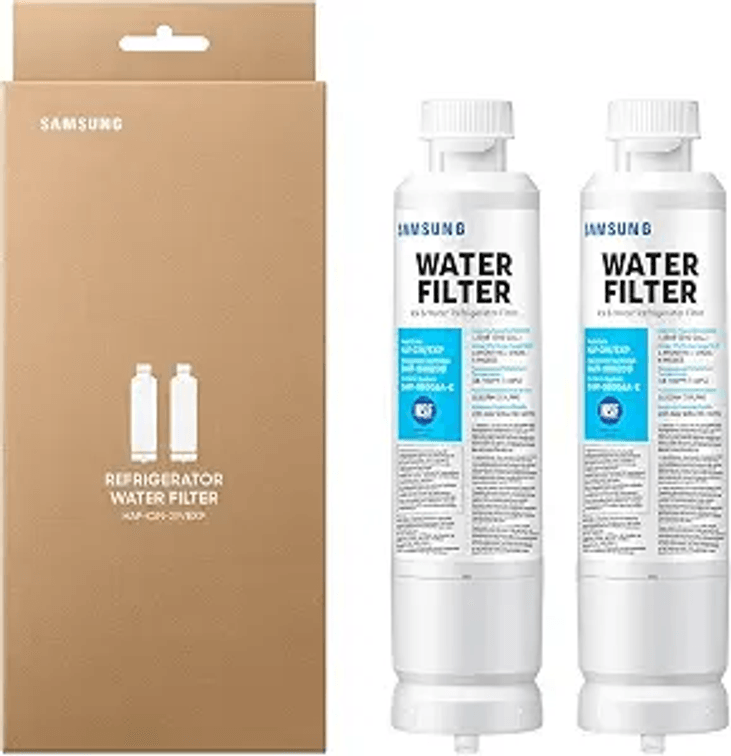 Samsung HAF-CIN-2P/EXP Genuine Refrigerator Water Filter, Reduces 99% of Harmful Contaminants for Clean, Clear Drinking Water, 6-Month Life, Easy Install, Pack of 2