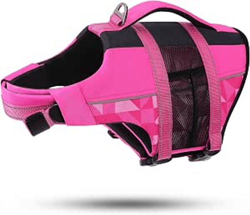 Size XL Dog Life Vest with Reflective Stripes