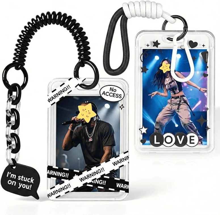2Pcs Photocard Holder Keychain
