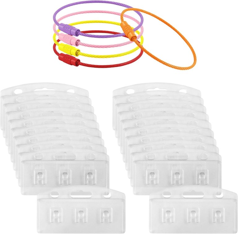 Holder for Yoto Cards, Pack of 20 Badge Holders and 5 Rings