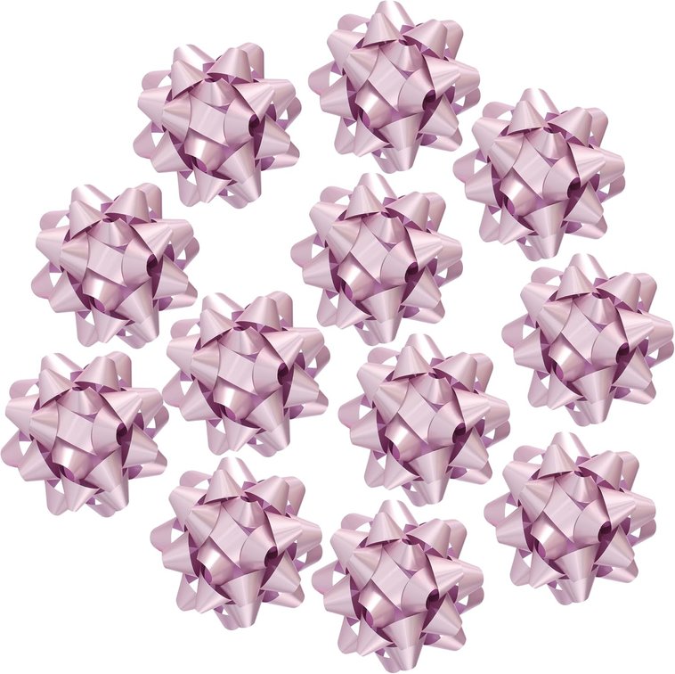 12Pcs Large 4.5 Inch Star Gift Bows for Gift Wrapping and Presents, Christmas Bows,for Parties, Birthdays, Weddings or Other Holidays.