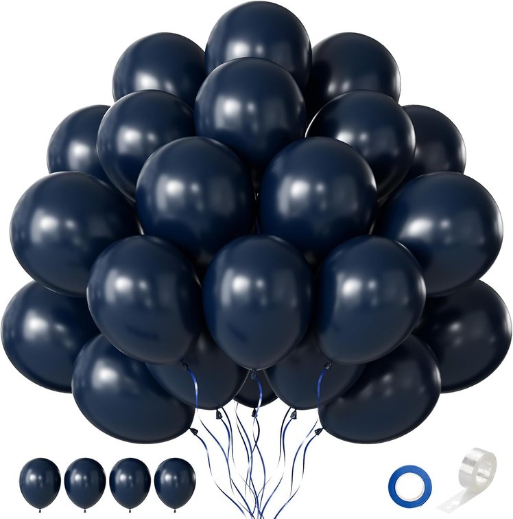 Navy Blue Balloons 12 Inch 60 Pcs Dark Blue Latex Balloons Kit