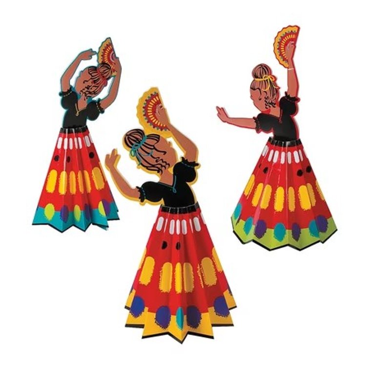 Bright Fiesta Centerpiece (3Pc) - Party Decor - 3 Pieces