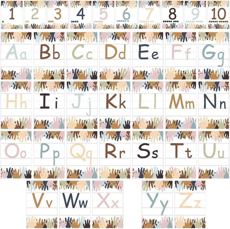 Gilprop 37 Pcs Boho Alphabet for Classroom Wall Decor