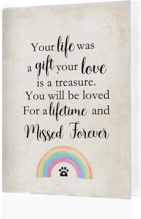 Memorial Pet Photo Albums, 4 x 6, Pet Memorial Gifts, Keepsake Gift for Dogs and Cats, Your Life Was a Gift Your Love Is a Treasure, Pet Photo Book