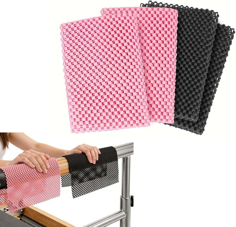 2PCS Pilates Non Slip Mat,Gripper Pad,Unisex Anti Skid Pilates Reformer Mat,Anti Slip Hand Workout Pads for Sweaty Hands, Foldable Grips Gloves for Body Building Indoor Home Gym Fitness
