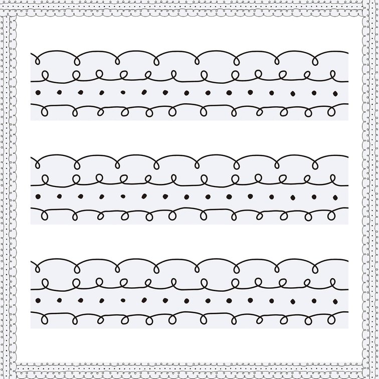 Leinuosen 50.5 ft Squiggles and Dots Bulletin Board Border Trim