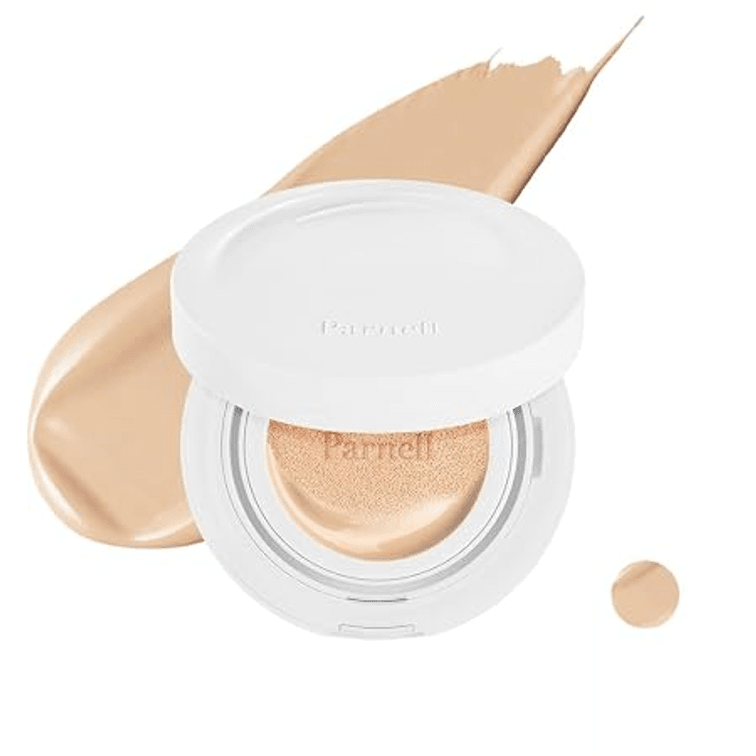Parnell Cicamanu Serum Cushion - Moisturizing Foundation for Soothing, Coverage, Glass Skin and Lightweight for Sensitive and Dry Skin Pearl Skin (0.52 Fl Oz) (21N)