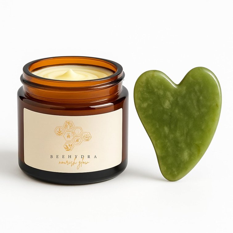 Grass-Fed Beef Tallow Balm & Gua Sha Set   Nourishing Tallow Moisturizer for Face, Body & Hands   Natural Skincare